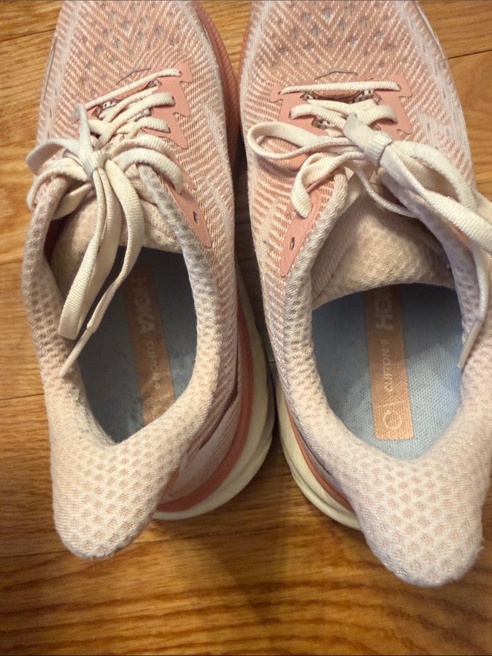 Hoka Clifton Women's Rose Gold Pink Running Sneakers Shoes sz 9.5 reg width - Picture 13 of 13